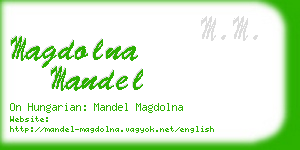 magdolna mandel business card